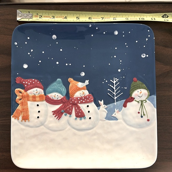 VTG☃️Square Dinner Plate 12”x12” - Picture 3 of 4